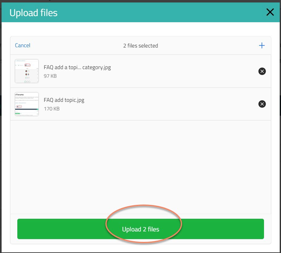 upload two files image