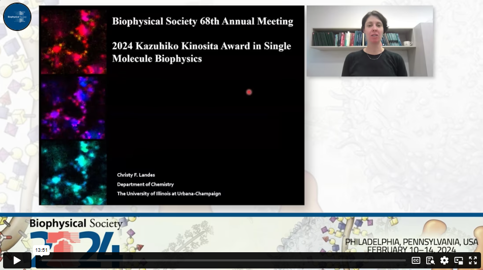 2024 BPS 2024 Kazuhiko Kinosita Award in Single-Molecule Biophysics ...